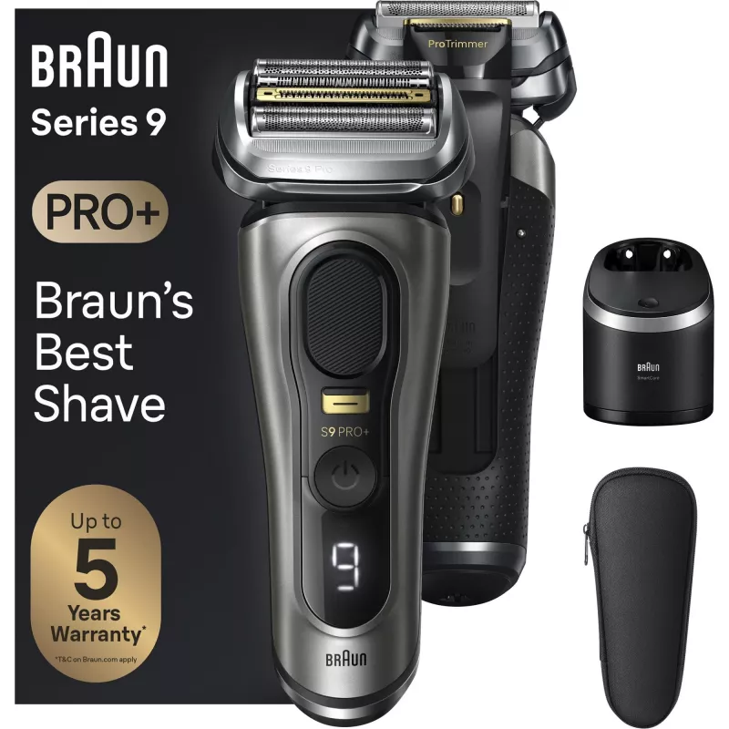Braun Series 9 Pro+ 9565cc Afeitadora en húmedo y en seco Afeitadora de láminas Recortadora Metallic