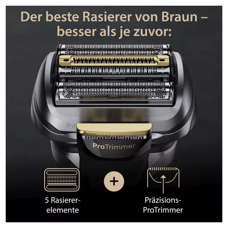 Braun Series 9 Pro+ 9565cc Afeitadora en húmedo y en seco Afeitadora de láminas Recortadora Metallic
