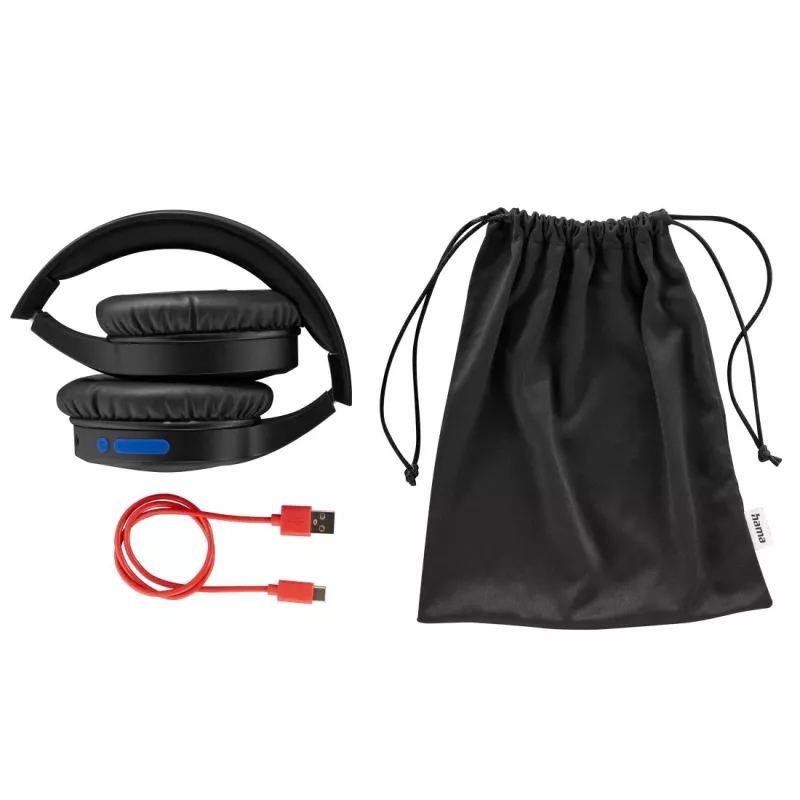 Hama 00184160 Auriculares/Headset Con cable e inalámbrico Diadema Llamadas/Música USB Type-C Bluetooth Negro, Azul