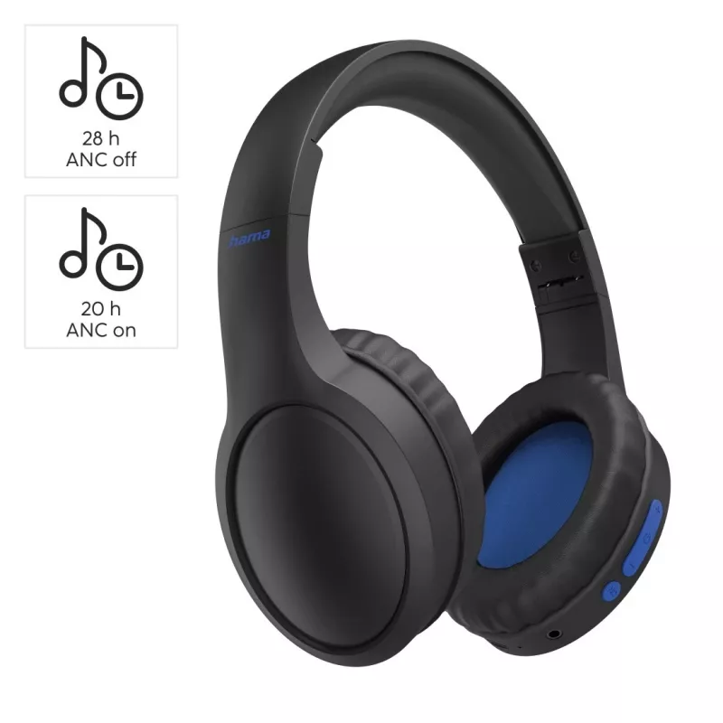 Hama 00184160 Auriculares/Headset Con cable e inalámbrico Diadema Llamadas/Música USB Type-C Bluetooth Negro, Azul