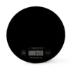 Esperanza EKS003K báscula de cocina negra superficie plana redonda báscula de cocina electrónica