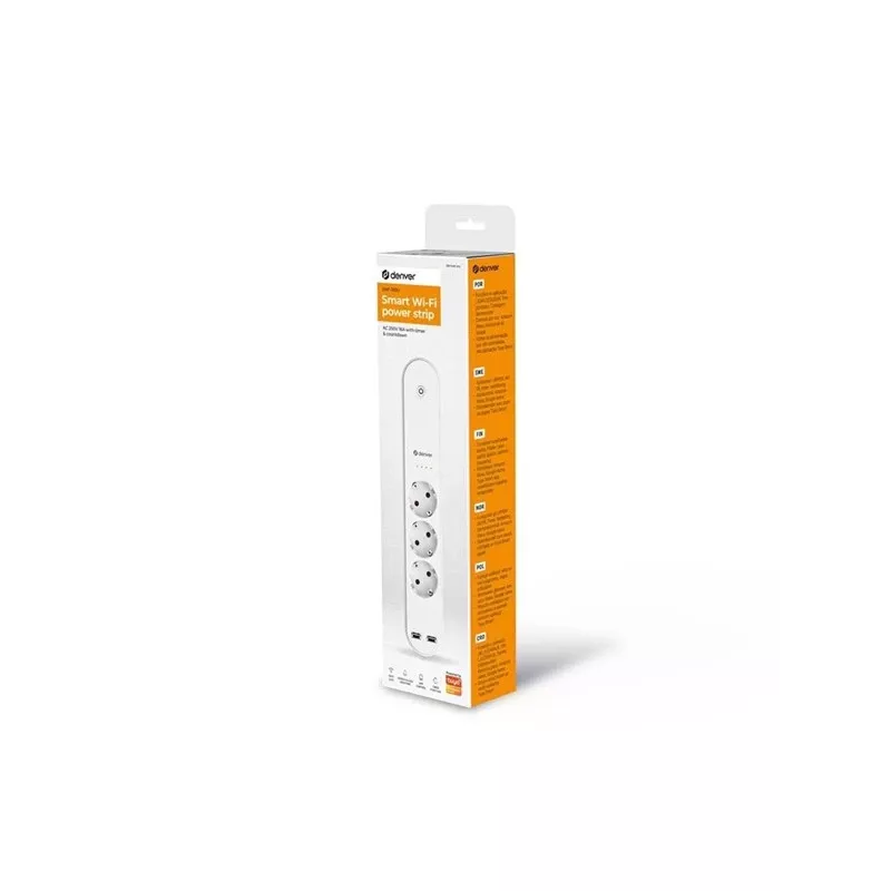 Regleta inteligente Denver SHP-310U 3 salidas AC tipo F 3680 W