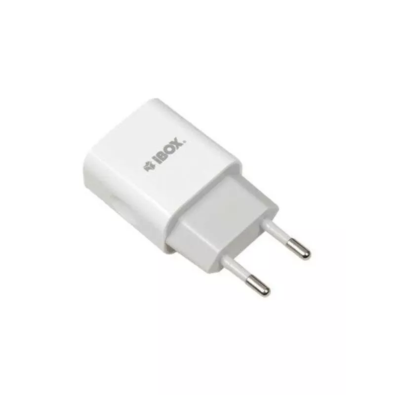 Cargador de interior AC IBOX C-35 universal blanco — 5 V máx., 0,3 A entrada, 1 A salida USB