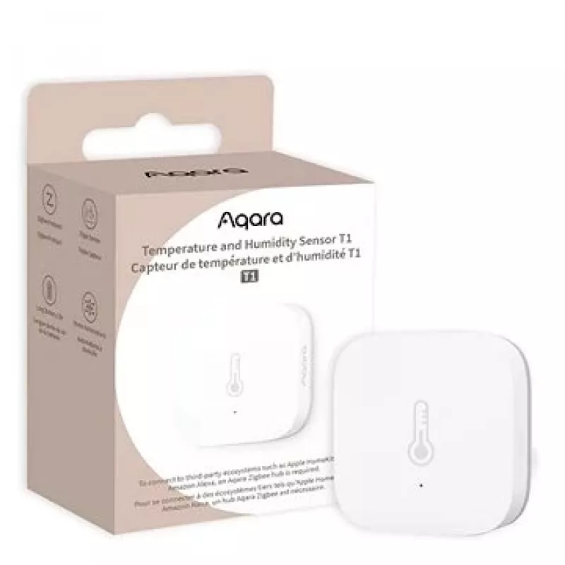 Sensor Aqara TH-S02D Blanco Temp. y humedad. HomeKit Alexa Google