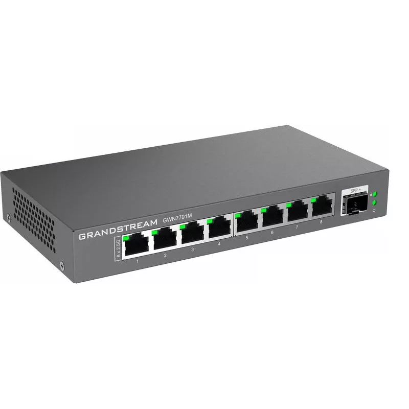 Grandstream Networks GWN7701M switch de red no gestionado 2.5G Ethernet (100/1000/2500) negro