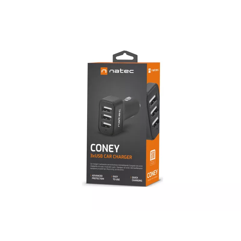 Cargador de coche NATEC Coney NUC-1981 carga rápida universal 12-24V