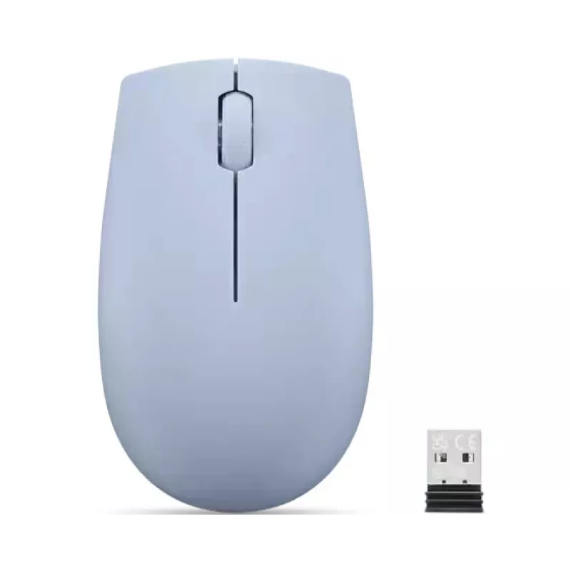 Ratón inalámbrico ambidiestro Lenovo GY51L15679 — Frostblau, RF 2,4 GHz, 1000 DPI, 3 botones, pila AA