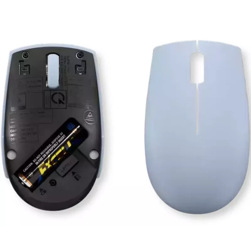 Ratón inalámbrico ambidiestro Lenovo GY51L15679 — Frostblau, RF 2,4 GHz, 1000 DPI, 3 botones, pila AA
