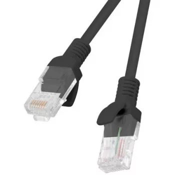 Cable de red LANBERG PCU5-20CC-0025-BK RJ-45 Cat5e 0,25 m negro, U/UTP, CCA, AWG26