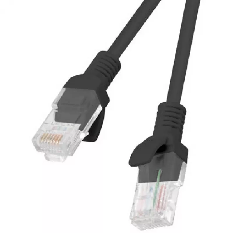 Lanberg PCU5-20CC-0025-BK Cable de red Cat.5e UTP, 0,25 m, Negro, pack de 10