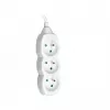Tracer PowerCord alargador, 3 tomas, 3 m, blanco