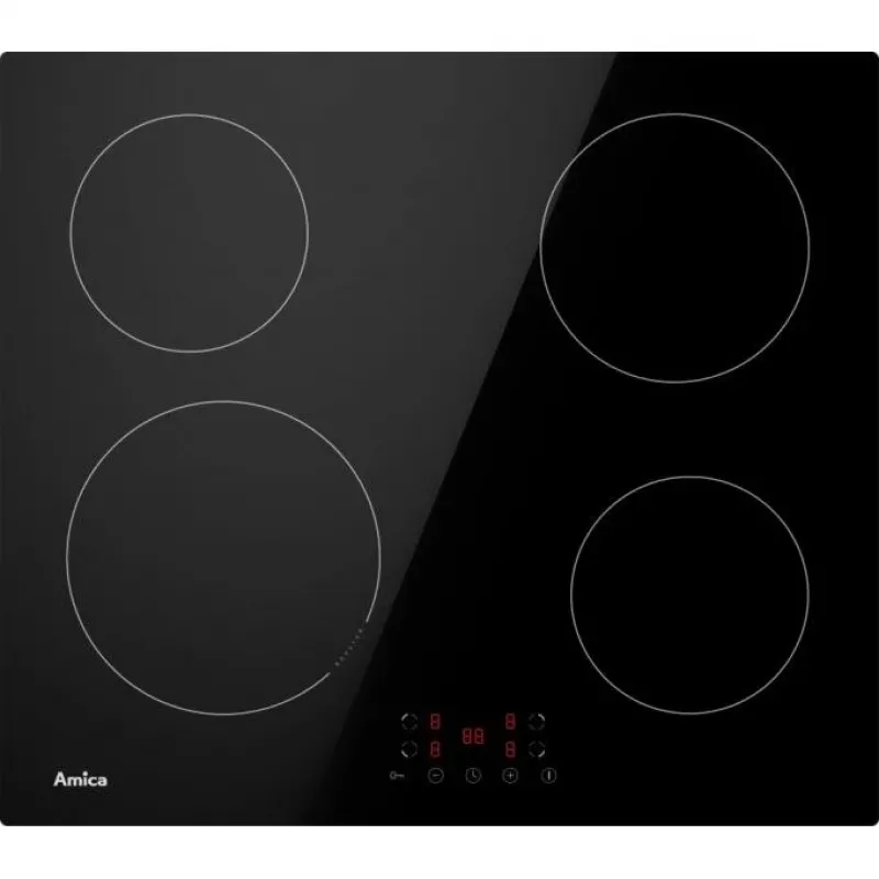Placa de inducción AMICA PI6501, 4 zonas de cocción, control táctil