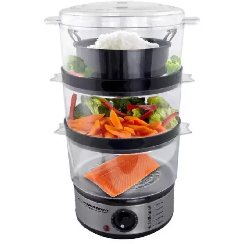 Esperanza Steam Volcano EKG009 Vaporera, 3 cestas, 400 W