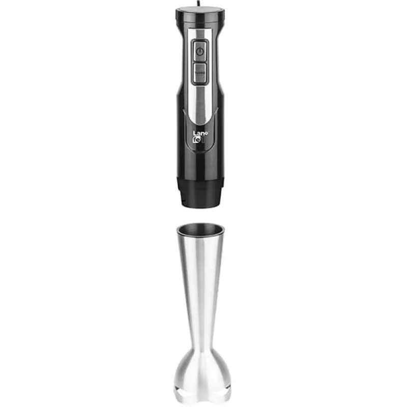 LAFE BlendMix BRK-003A set de batidora de mano, 800 W, 2 velocidades, turbo, cuchilla de acero inoxidable, vaso de 0,6 l, negro/plateado
