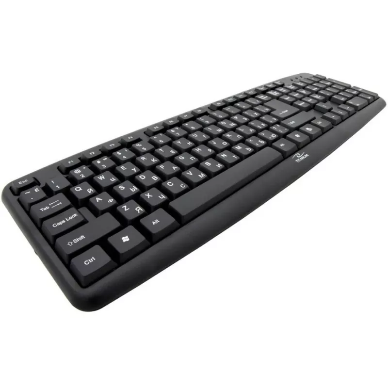Teclado Esperanza TKR101 Office USB QWERTY inglés, ruso negro
