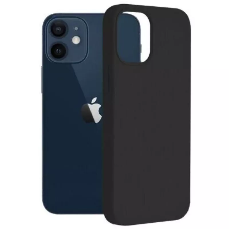 Funda de silicona mate 3mk para iPhone 13 negro