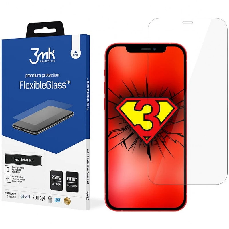 Lámina protectora de pantalla 3MK FlexibleGlass para iPhone 12/12 Pro