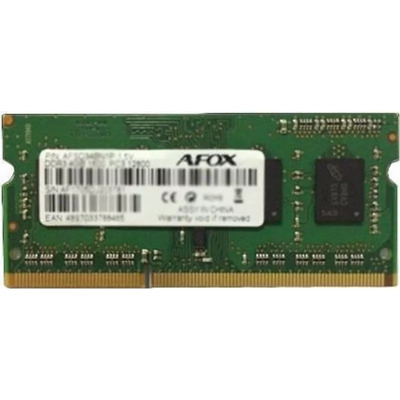 Memoria SO-DIMM DDR3 para portátil AFOX 8 GB 1333 MHz 1,35 V Single Channel 1x8 GB