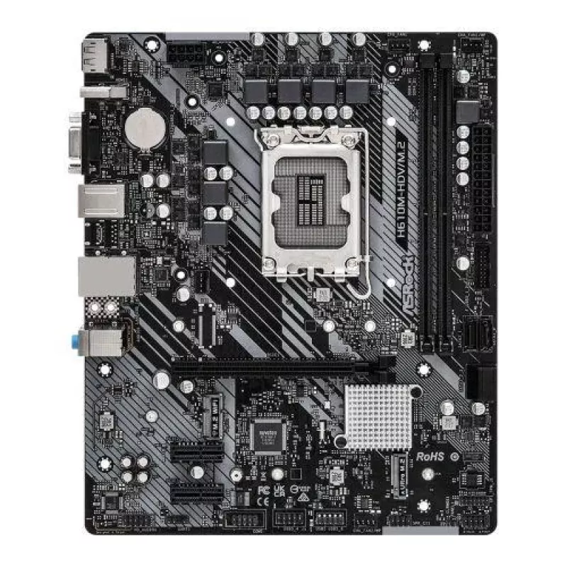 Placa base ASRock H610M-HDV/M.2 R2.0 LGA1700 DDR4 Micro-ATX
