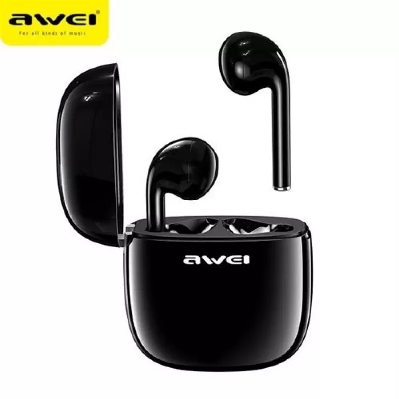 Auriculares Awei T28 TWS + base de carga negro