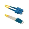 Qoltec - Cable de conexión - monomodo SC/UPC (M) a monomodo LC/UPC (M) - 1 m - fibra óptica - dúplex - 9/125 micrómetros - G.652D