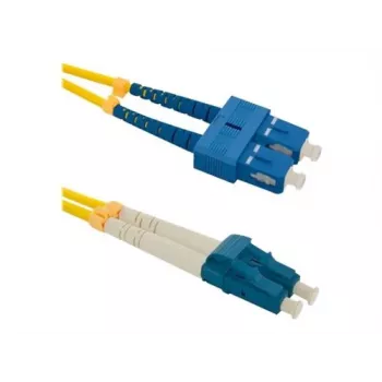 Qoltec - Cable de conexión - monomodo SC/UPC (M) a monomodo LC/UPC (M) - 1 m - fibra óptica - dúplex - 9/125 micrómetros - G.652D