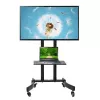 Maclean MC-739 soporte profesional con ruedas para TV, 32-65 pulgadas (165,1 cm), máx. 40 kg, VESA hasta 400x600, negro