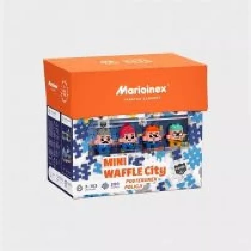 MARIOINEX Mini Waffle City Comisaría de policía bloques de construcción, 280 piezas