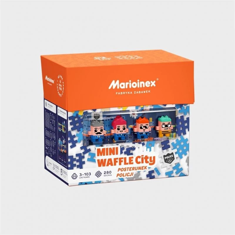 MARIOINEX Mini Waffle City Comisaría de policía bloques de construcción, 280 piezas