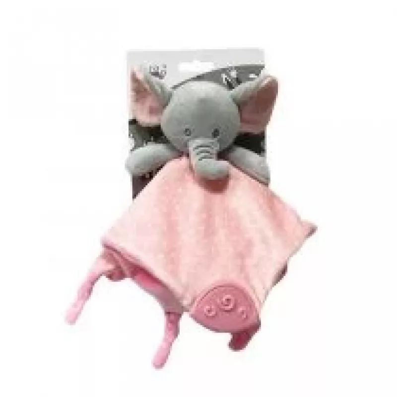 Peluche TULILO Milly rosa elefante 25 x 25 cm, peluche suave para bebés