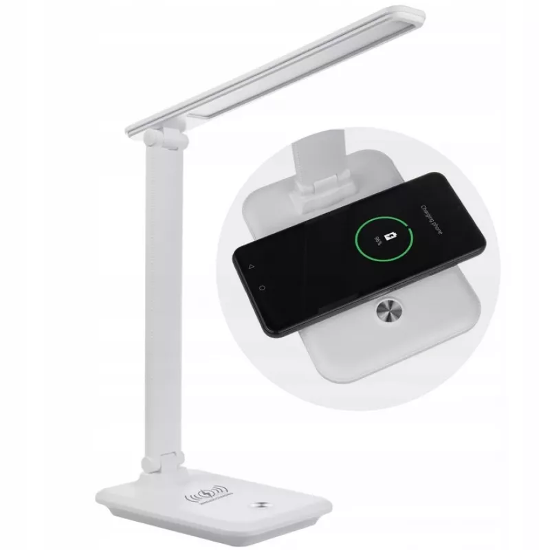 Lámpara de escritorio LED MACLEAN MCE616W 9W con cargador inalámbrico Qi integrado