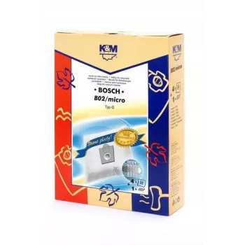Bolsas aspirador 4 uds. de km, modelo KM-B02 — bolsas microfiltro de repuesto para aspiradores compatibles (embalaje dañado)