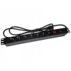 Alantec PZ071U alargador de corriente 1,8 m 7 tomas AC interior negro
