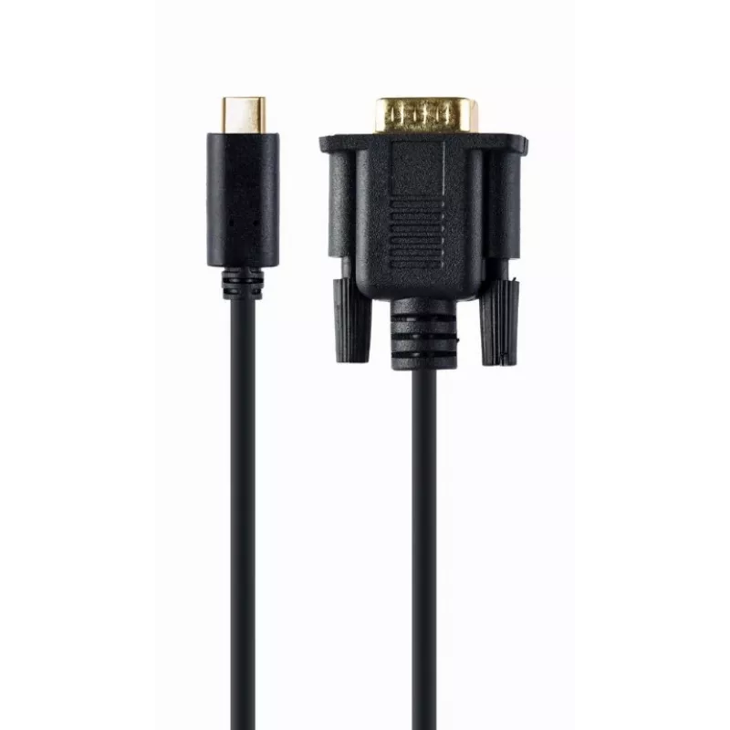 Gembird A-CM-VGAM-01 cable adaptador de USB-C a VGA macho, 1920x1080 60 Hz, 2 m, negro