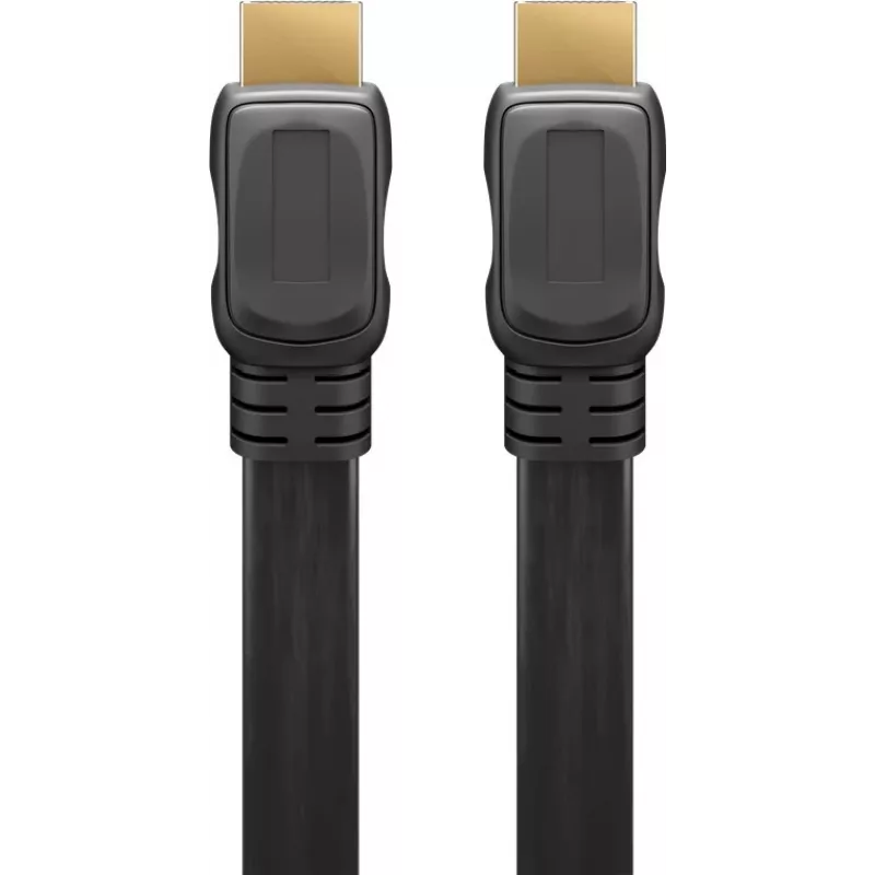 Goobay | Cable HDMI plano High Speed con Ethernet | 61279 | conector macho HDMI (Type-A) | HDMI (Type-A) | HDMI a HDMI | 2 m
