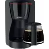 Cafetera de filtro Bosch TKA2M113, depósito de agua de 1,25 l, 15 tazas, negro