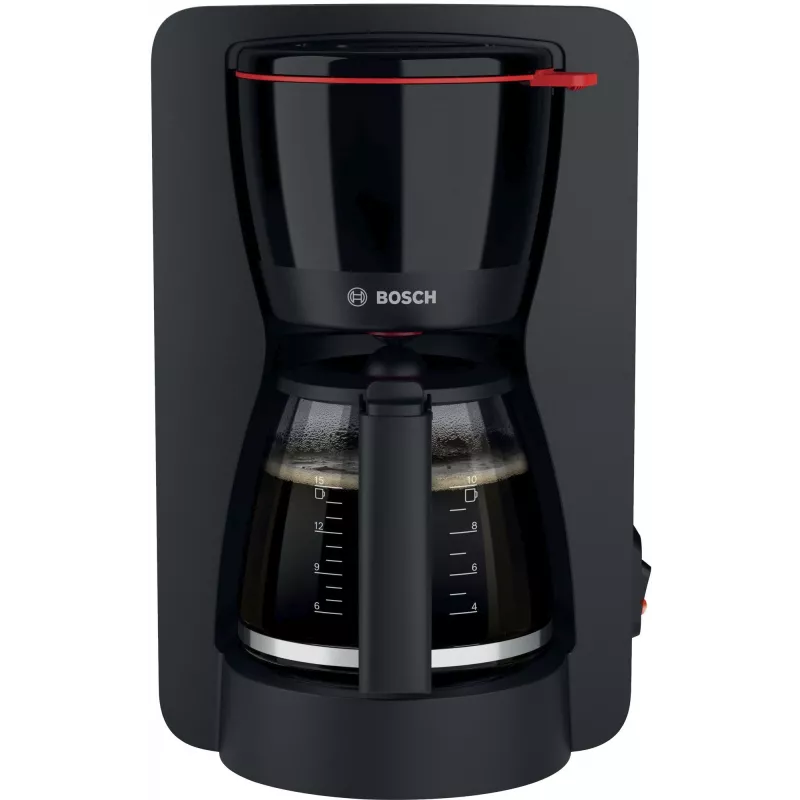 Cafetera de filtro Bosch TKA2M113, depósito de agua de 1,25 l, 15 tazas, negro