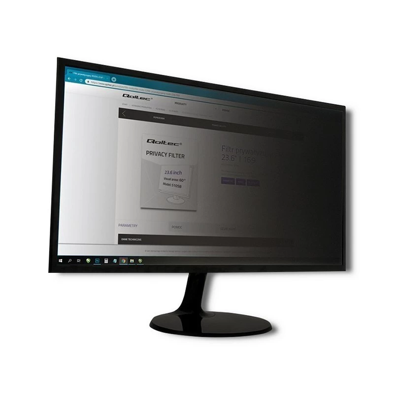 Filtro de privacidad Qoltec 51061 para monitor de 61 cm (24