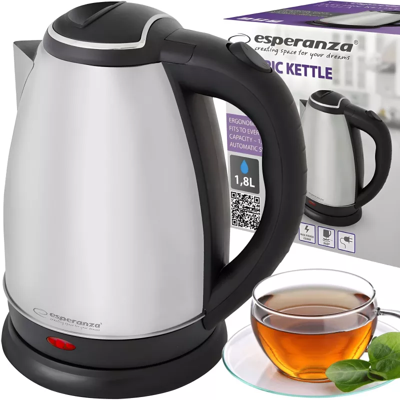 Hervidor de agua Esperanza EKK104X 1,8 L 2200 W Acero inoxidable