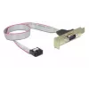 Gembird CC-DB9ML-01 soporte de puerto serie DB9 con cable de 10 pines, perfil bajo