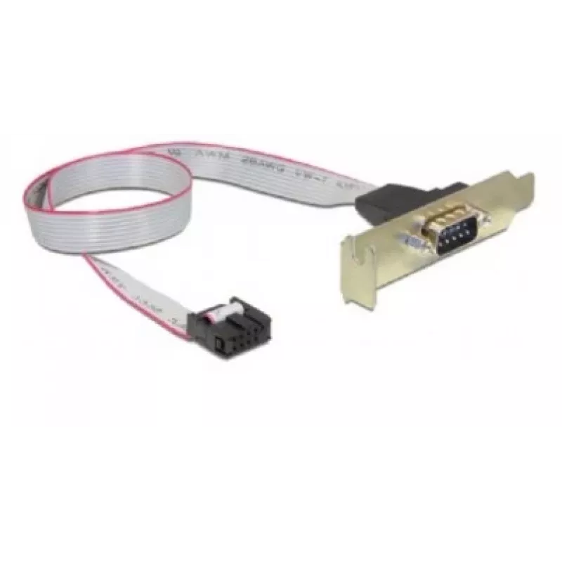 Gembird CC-DB9ML-01 soporte de puerto serie DB9 con cable de 10 pines, perfil bajo