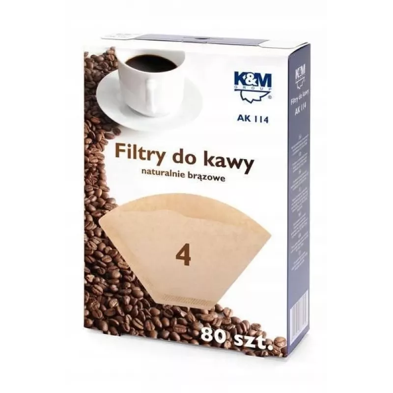 Filtros de café para cafetera K&m talla 4 80 uds.