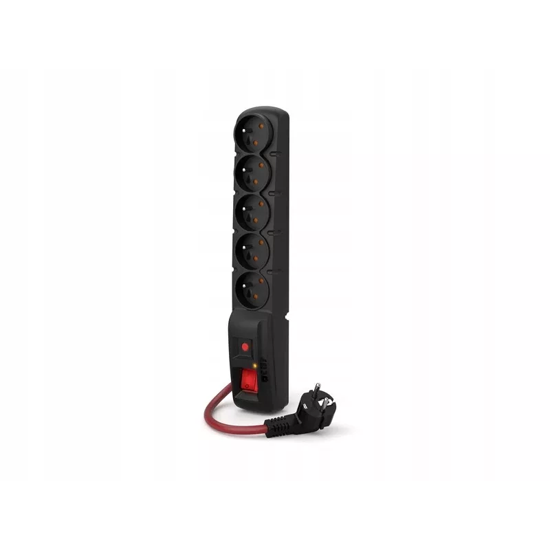ACAR F5 POWER Regleta de enchufes Negra 5 tomas AC 230 V 5 m