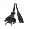 Cable de alimentación Savio CL-100 negro 1,8 m IEC tipo E (3,4 mm, 3,1 mm) IEC C7