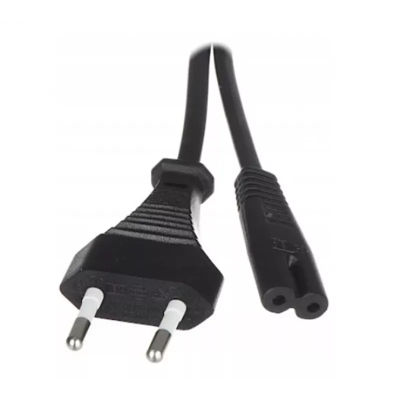 Cable de alimentación Savio CL-100 negro 1,8 m IEC tipo E (3,4 mm, 3,1 mm) IEC C7