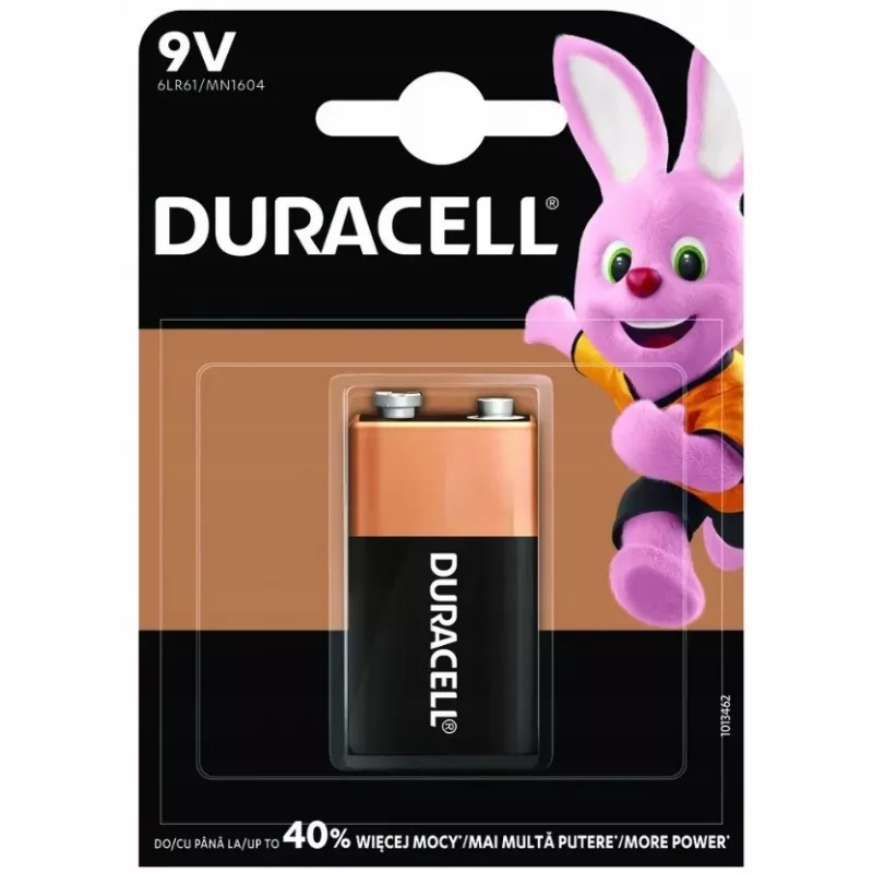 Pila Duracell 9V pack individual 9VDUR BT0009