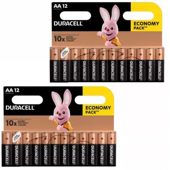 Pack de pilas Duracell Alcalinas AA (LR6) — 24 pilas, de un solo uso