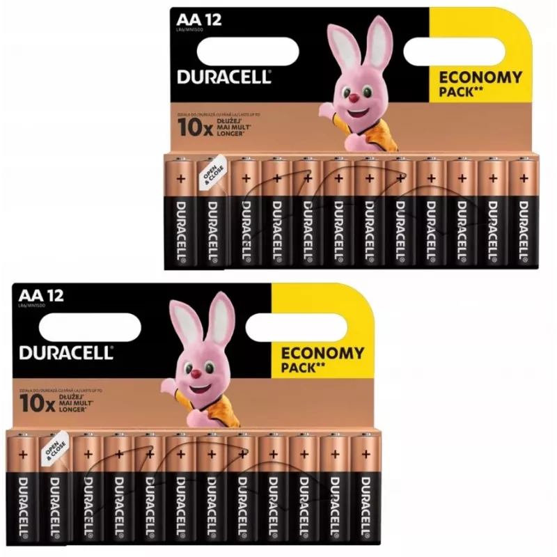 Pack de pilas Duracell Alcalinas AA (LR6) — 24 pilas, de un solo uso