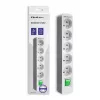 Regleta de alimentación Qoltec 50290 1,8 m 5 tomas de corriente para interior Blanco