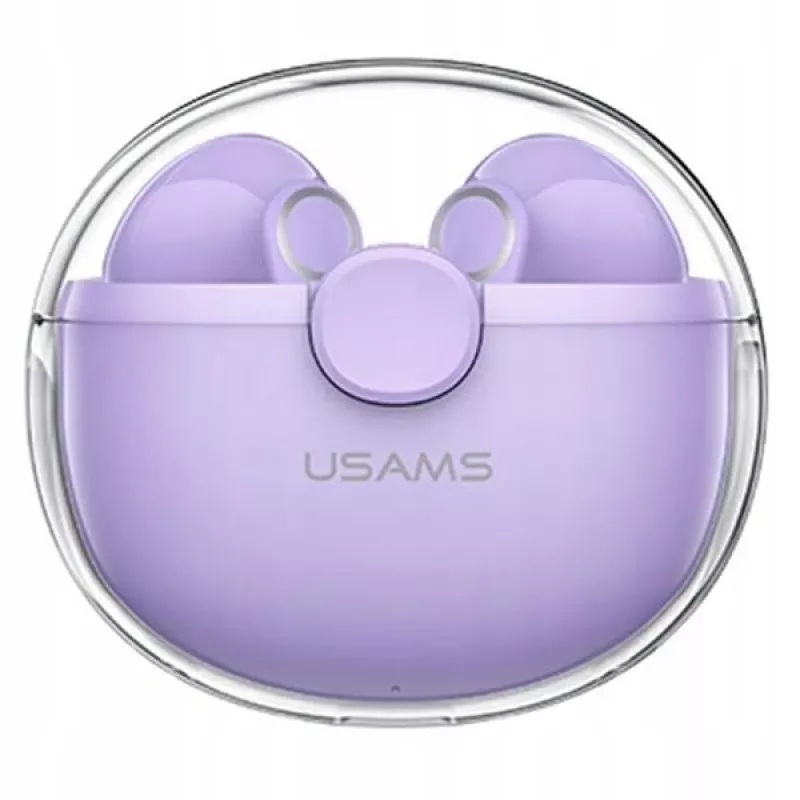 (Morado, auriculares Bluetooth 5.1) USAMS auriculares Bluetooth 5.1 inalámbricos TWS con control táctil, resistentes al agua para deporte, reducción de ruido